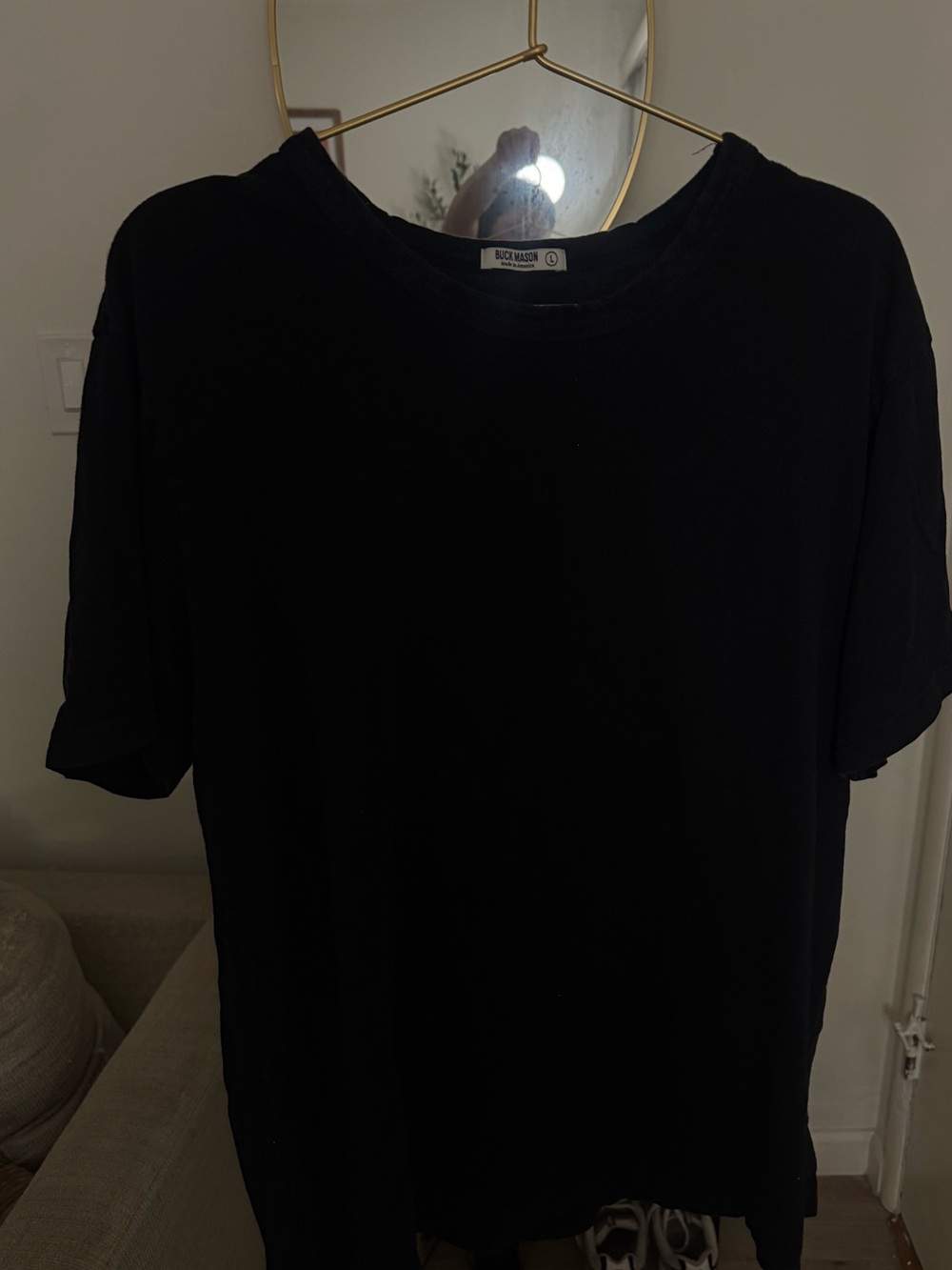 Buck Mason Short Sleeve Crewneck T-Shirt in Black